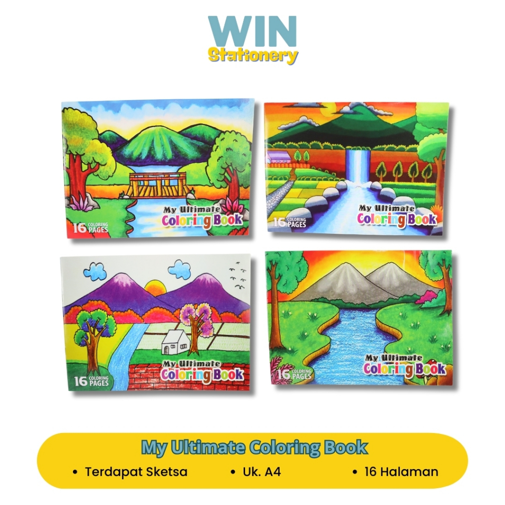 Buku Mewarnai Anak Gambar Pemandangan MFCB-2201