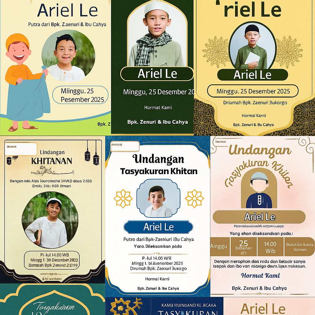 UNDANGAN KHITAN ANAK MURAH FREE PLASTIK OPP