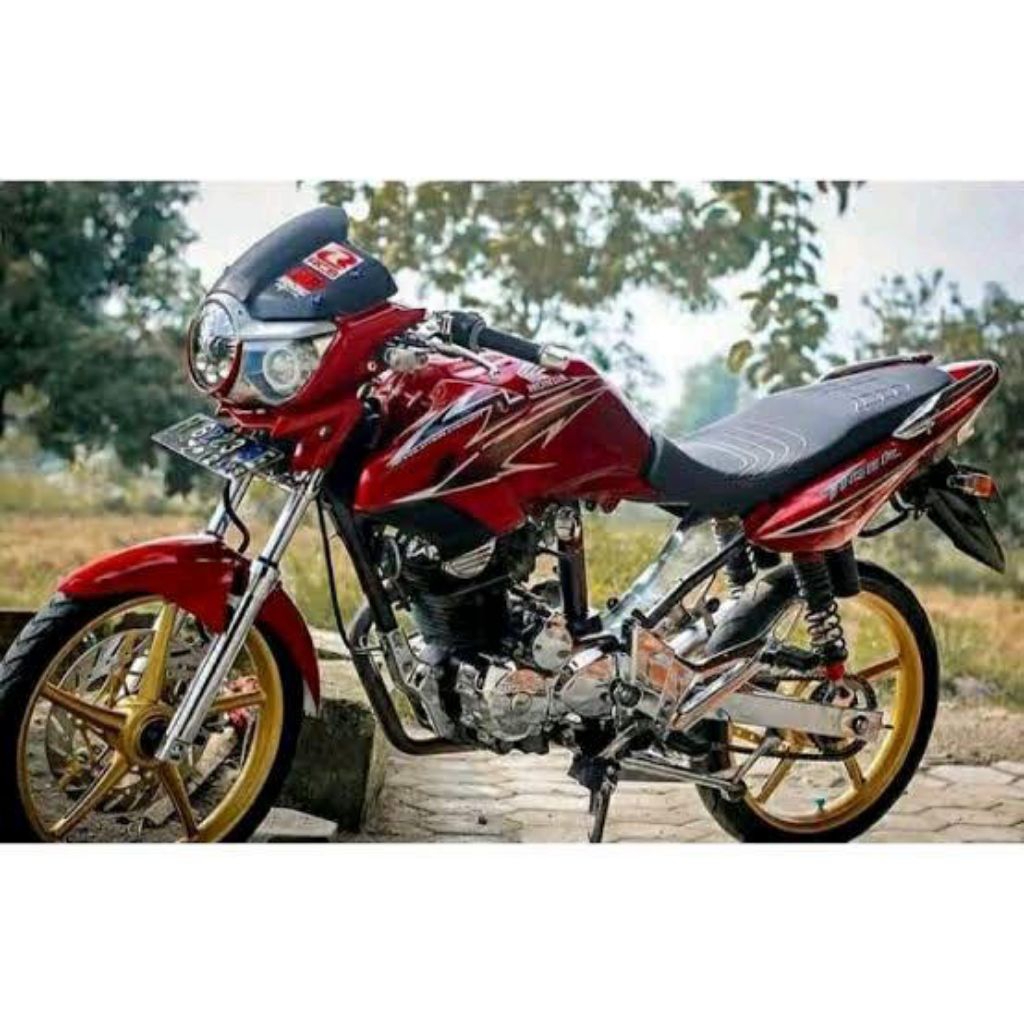 Striping Tiger 2011 Merah lis stiker standar ori Tiger Revo TIREV Merah full 2011 2012 stiker ori Ti