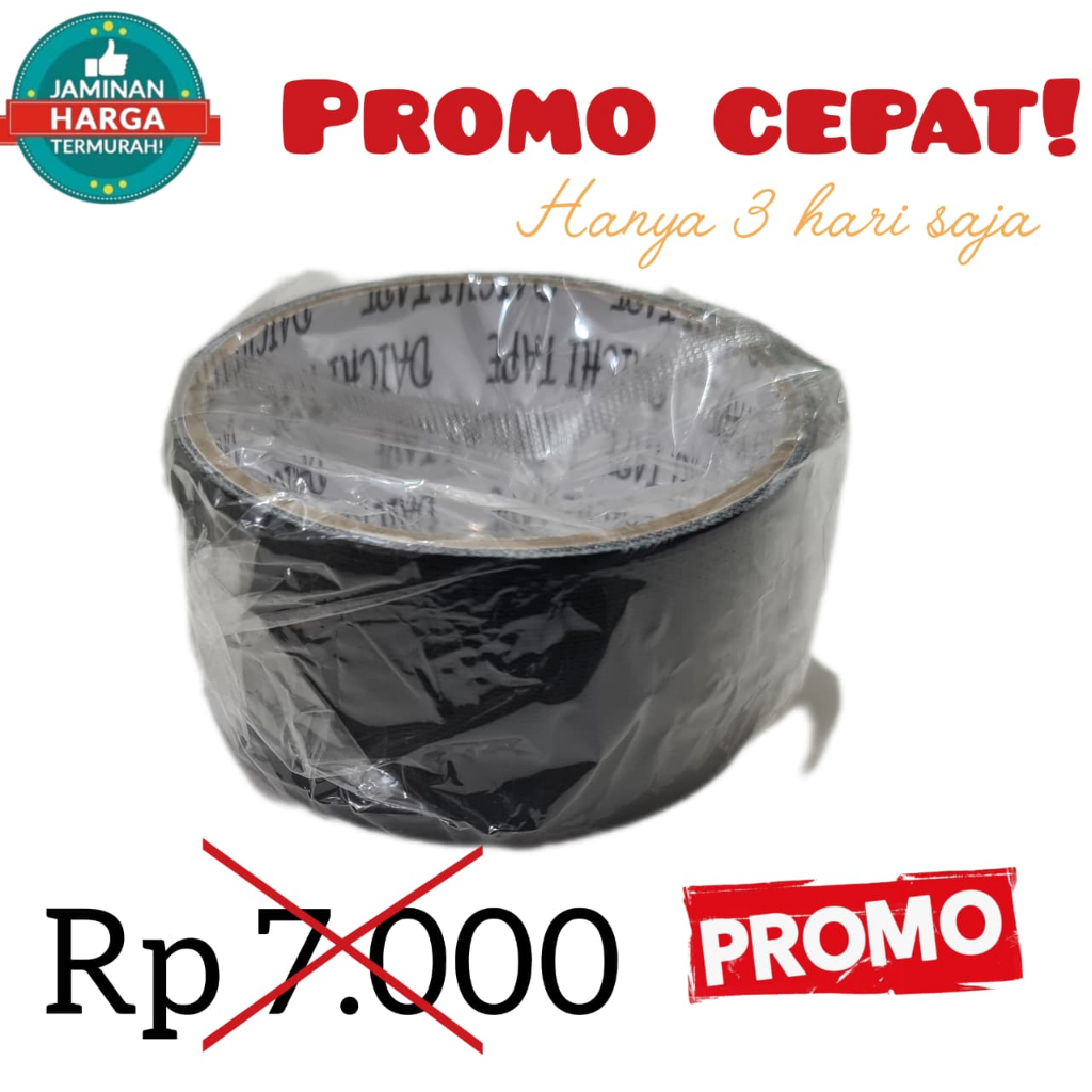 

Cloth Tape Lakban Kain Solasi Solatip Hitam Jilid Buku Karpet Serbaguna Cargo Ekspedisi Packing DAICHI Dupe Daimaru