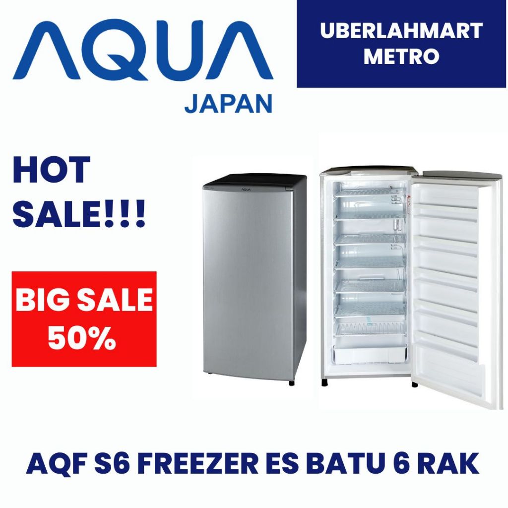 AQUA FREEZER ES BATU 6 RAK KAPASITAS 167 LITER