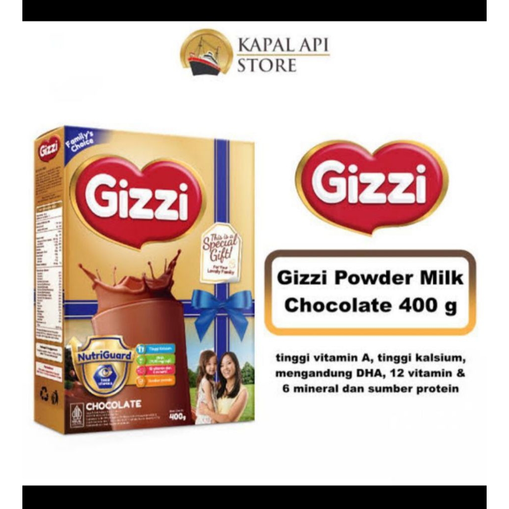 

GIZZI MILK POWDER CHOKLAT 400GR