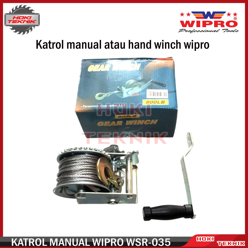 Katrol Manual Kerekan Manual Alat Derek Hand Winch WIPRO 350kg