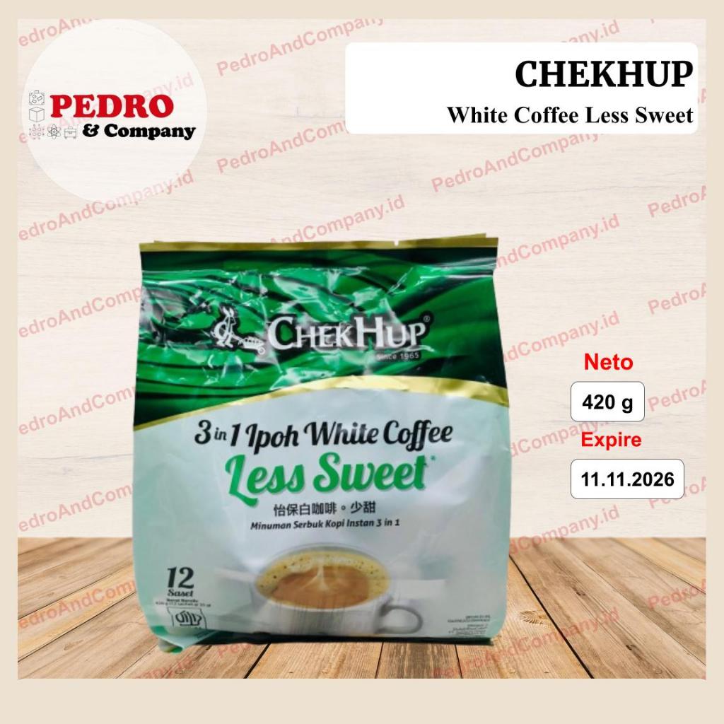 

Chekhup 3in1 ipoh white coffee LESS SWEET 12 sachets 420 gram kopi