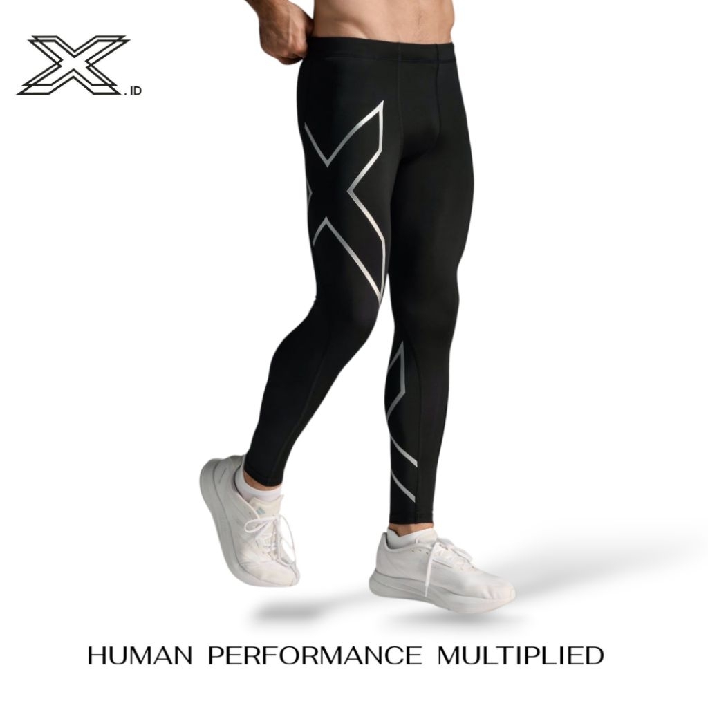2xu Core Compression Tights Mens Black Silver