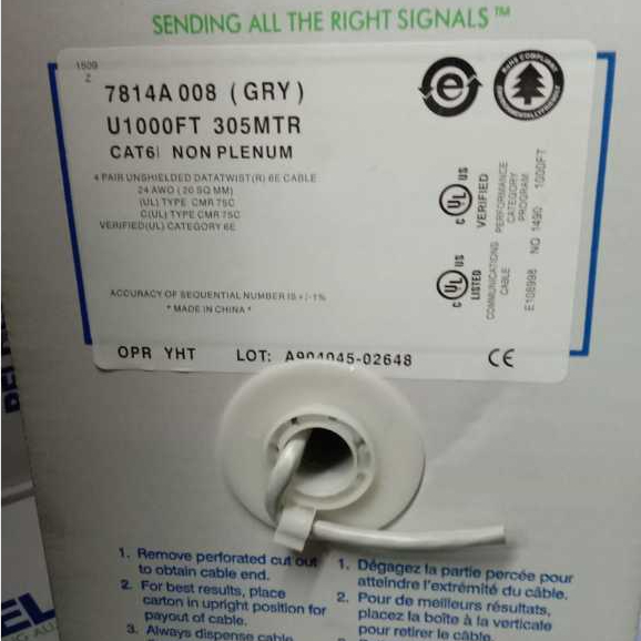 PAKETT KABEL JARINGAN KABEL LAN UTP Cat 6 BELDEN / Cat 6e Biru Abu-abu / Kabel data cat6 1 roll 305M