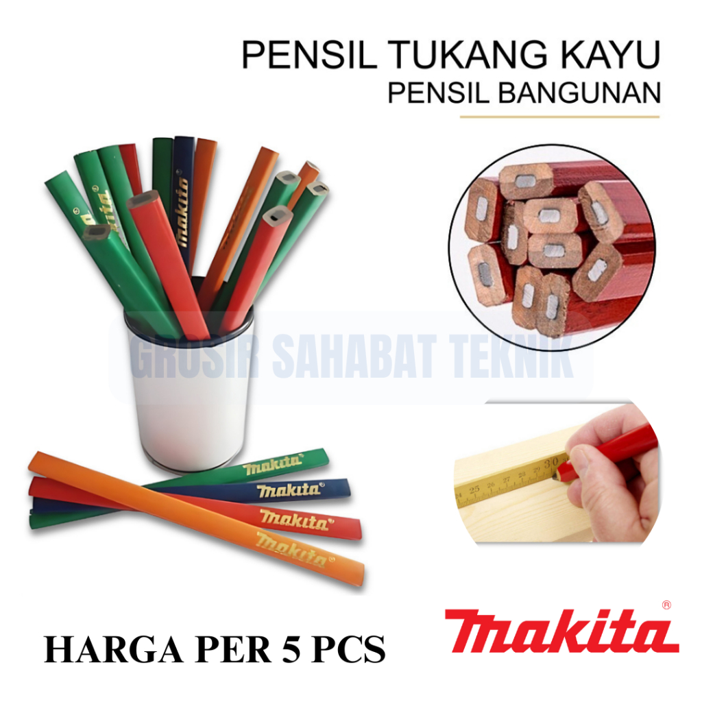 

Pensil Potelot Tukang Makita Besar Tebal PER 5 PCS