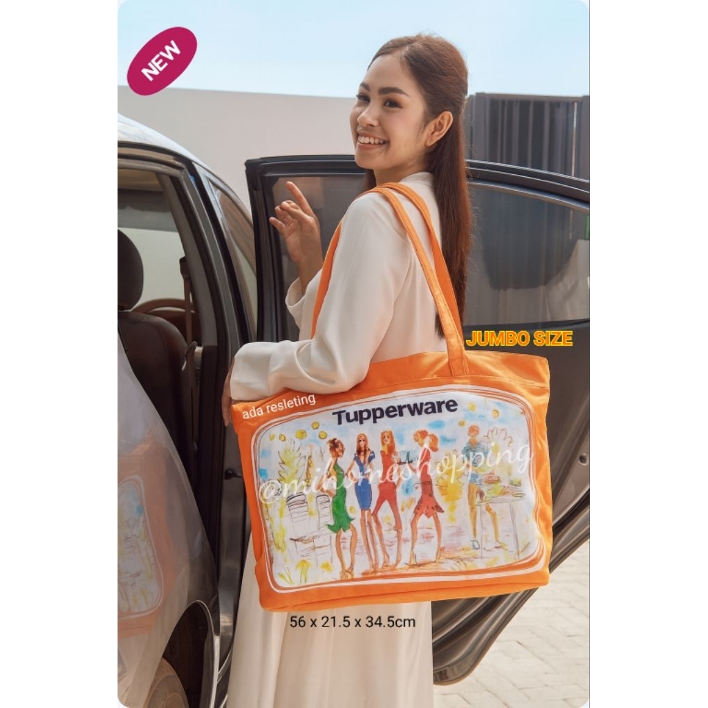 Tupperware tas belle travel bag shopping tas ada resleting