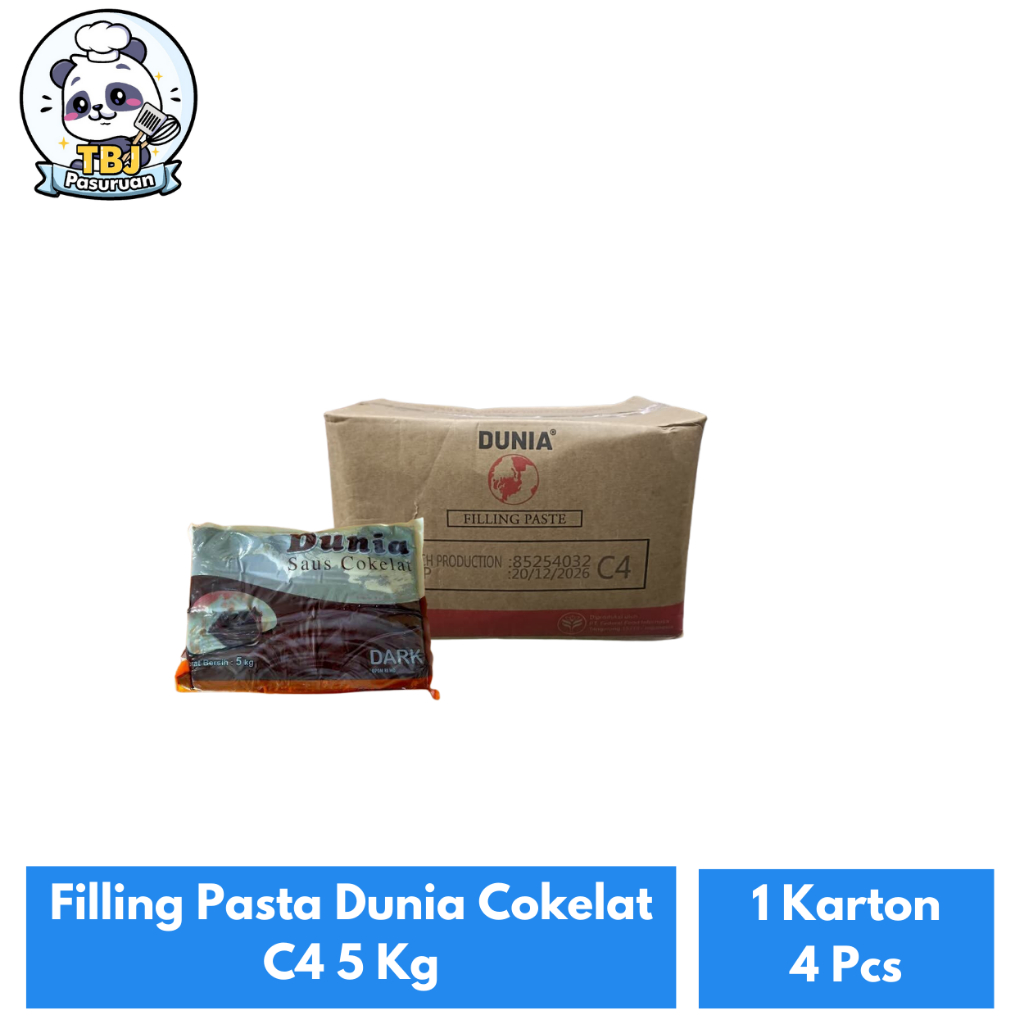 

Filling Pasta Dunia Cokelat C4 5 Kg Kemasan 1 Karton Isi 4 Pcs