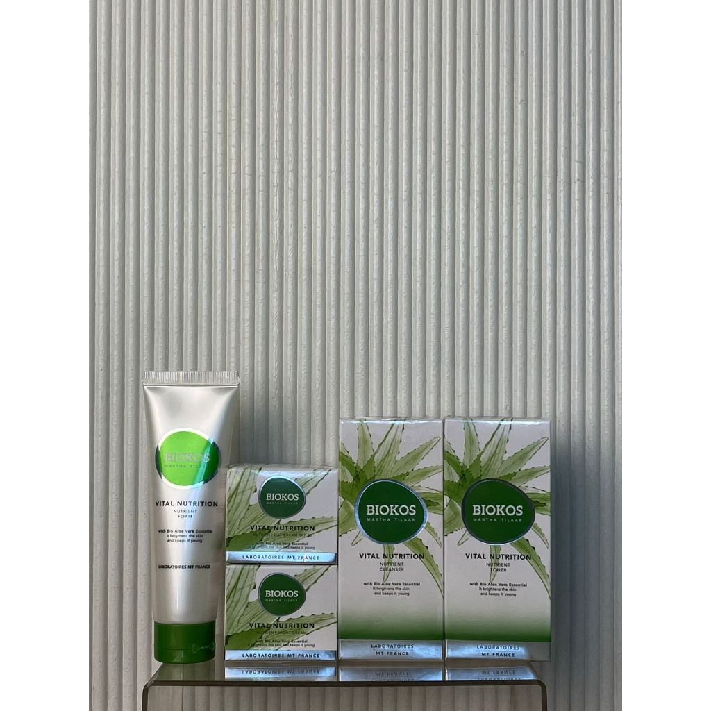 Paket Bundle Biokos Vital Nutrition (Facial Foam, Cleanser, Toner, Day Cream dan Night Cream)