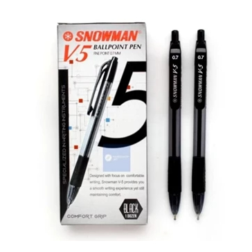 

Pulpen Snowman V5 0.7mm / Ball Pen 07 Cetek V 5 Bolpoin Hitam Biru Merah
