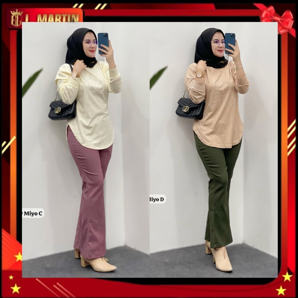 Set Cutbray Miyo, setelan celana cutbray wanita