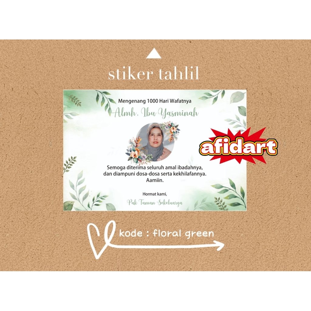 

STIKER KIRIM DOA STIKER TAHLIL 40 100 HARI STIKER ACARA CUSTOM