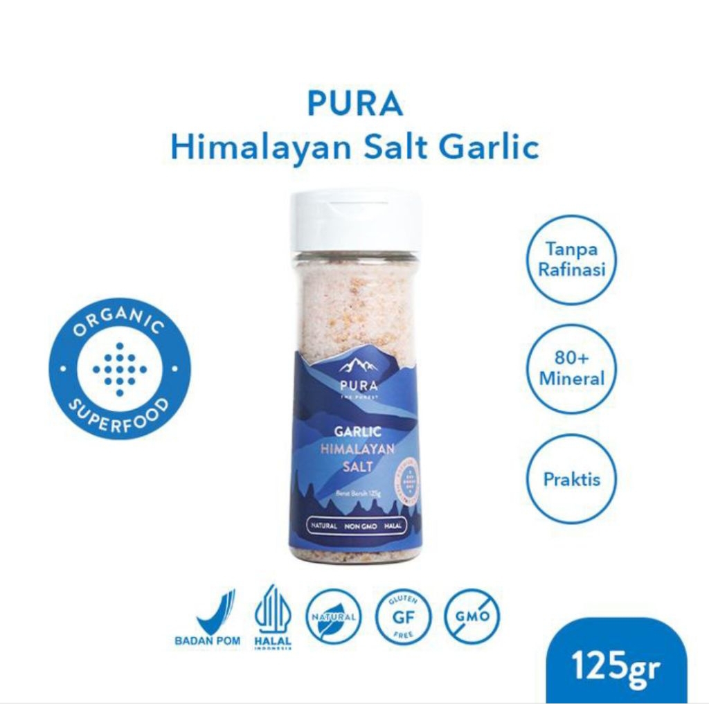 

PURA I Garlic Himalayan Salt - Garam Himalaya - organik - Garam mpasi anak