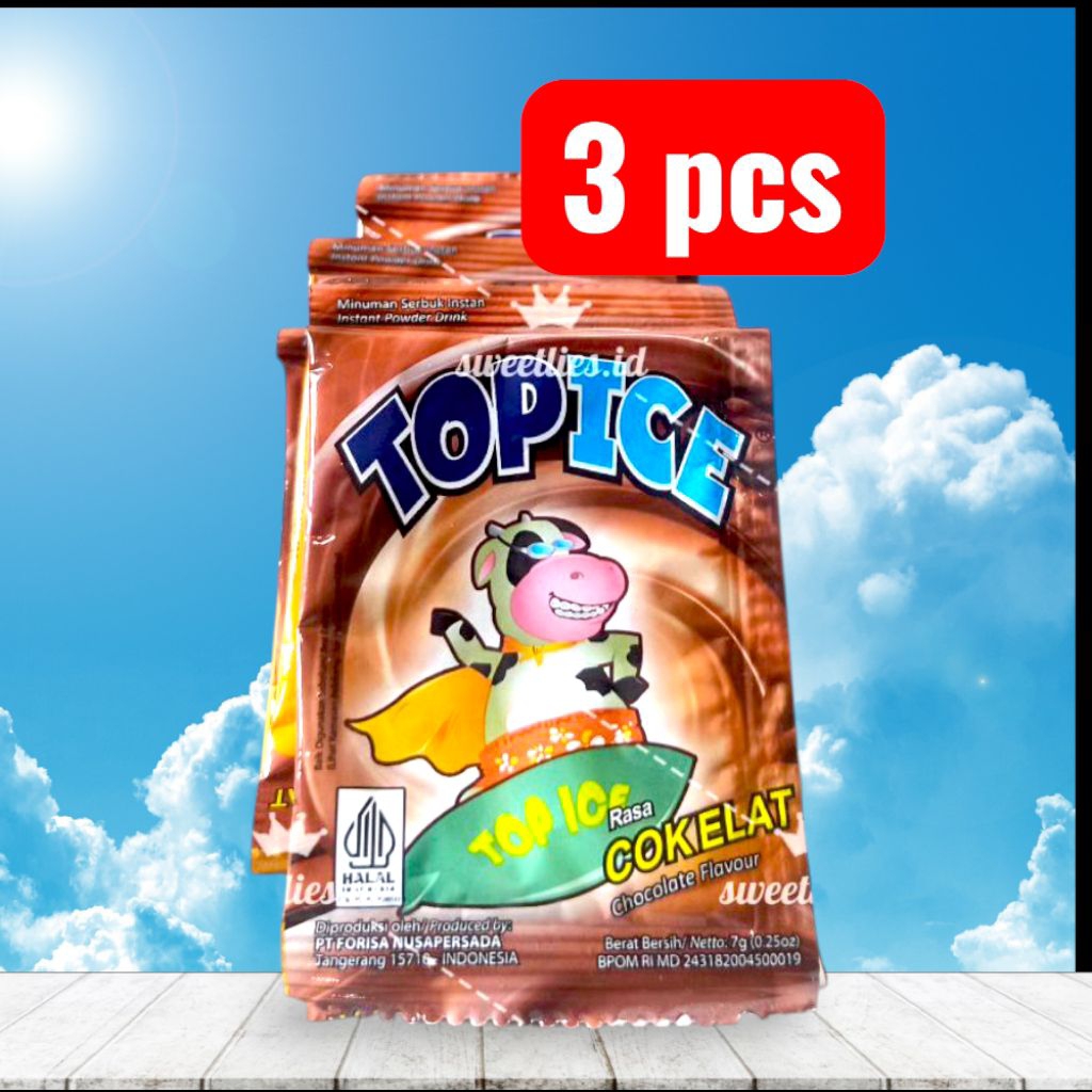 

top ice coklat 3 pcs