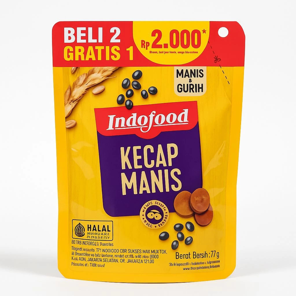 

Kecap Manis Indofood 77 gram / Manis dan Gurih