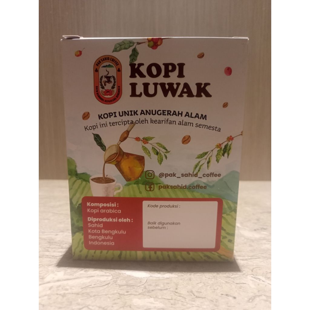 

Kopi Luwak Anugerah Alam Box Drip Bag