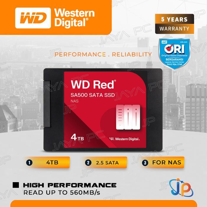 WD Red SA500 NAS SSD 4TB Sata 3 - WDC Red NAS 4 TB 2.5"