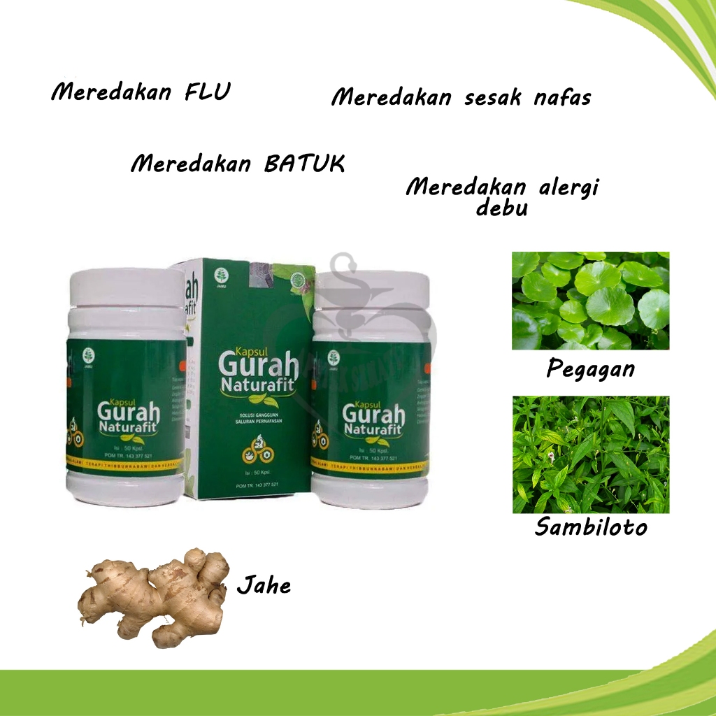 Gurah Naturafit Bronfit 50 Kapsul Herbal Alami Mengatasi Batuk