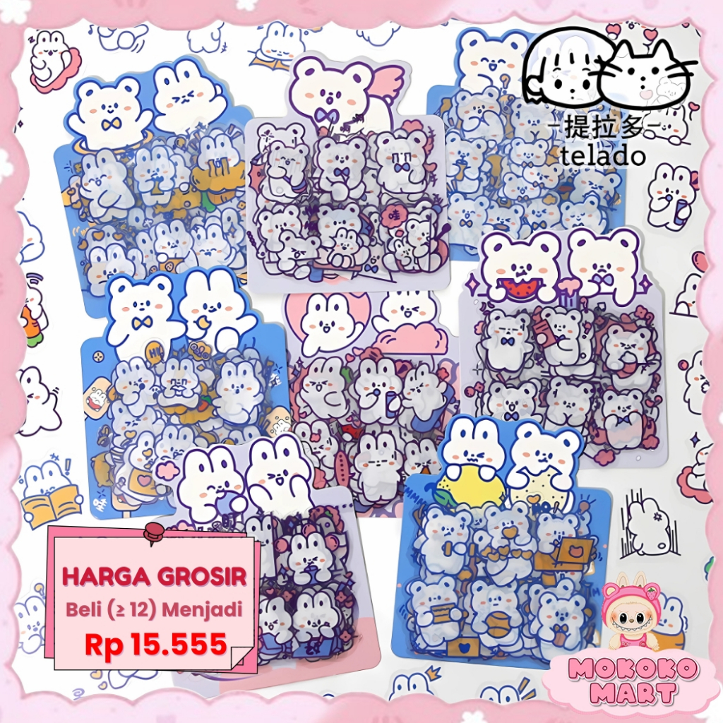 

MM Sticker 1 Pack 40pcs Rabbit Tumbr Stiker Binder Diary Book Stiker DIY Dekotarif Edukasi TLD20