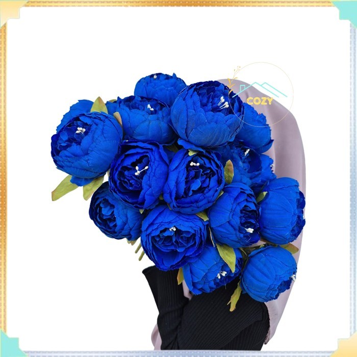 Peony Jumbo 7 cabang / Bunga Palsu Peony / Bunga Plastik Peony / Premium Dekorasi
