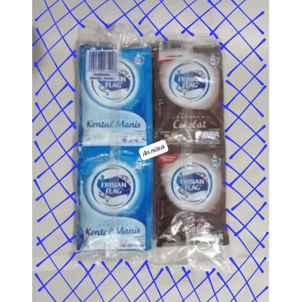 

1renceng kental manis frisian flag/susu bendera coklat/putih