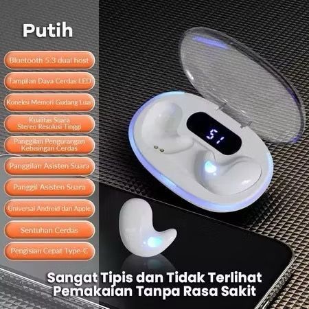 Deteksi Tidur Headphone X55 Panggilan HD HiFi Audio Koneksi nirkabel panggilan pintar Mini Fashion H