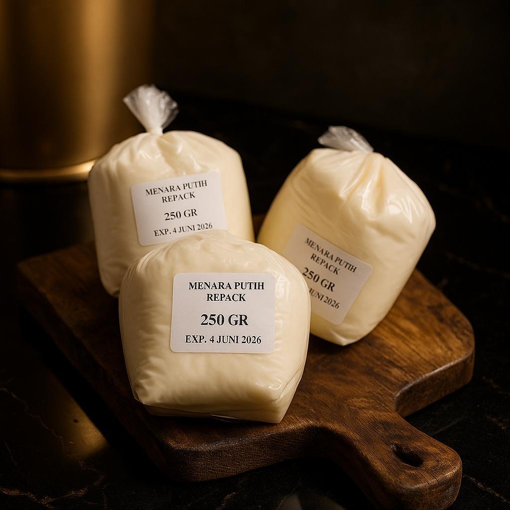 

Mentega putih margarin menara kiloan 250 gr
