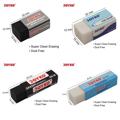 

( Ecer - 3 Pc ) JOYKO - PENGHAPUS PENSIL - MECHANICAL PENCIL ERASER 526 B40BL / B40P / EB30 / ER30W
