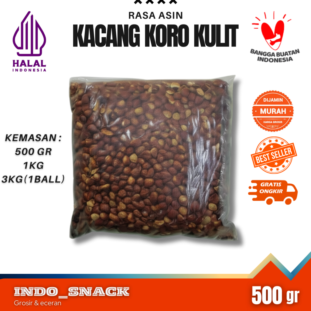 

Kacang Koro Kulit Asin Gurih TERMURAH 500gram