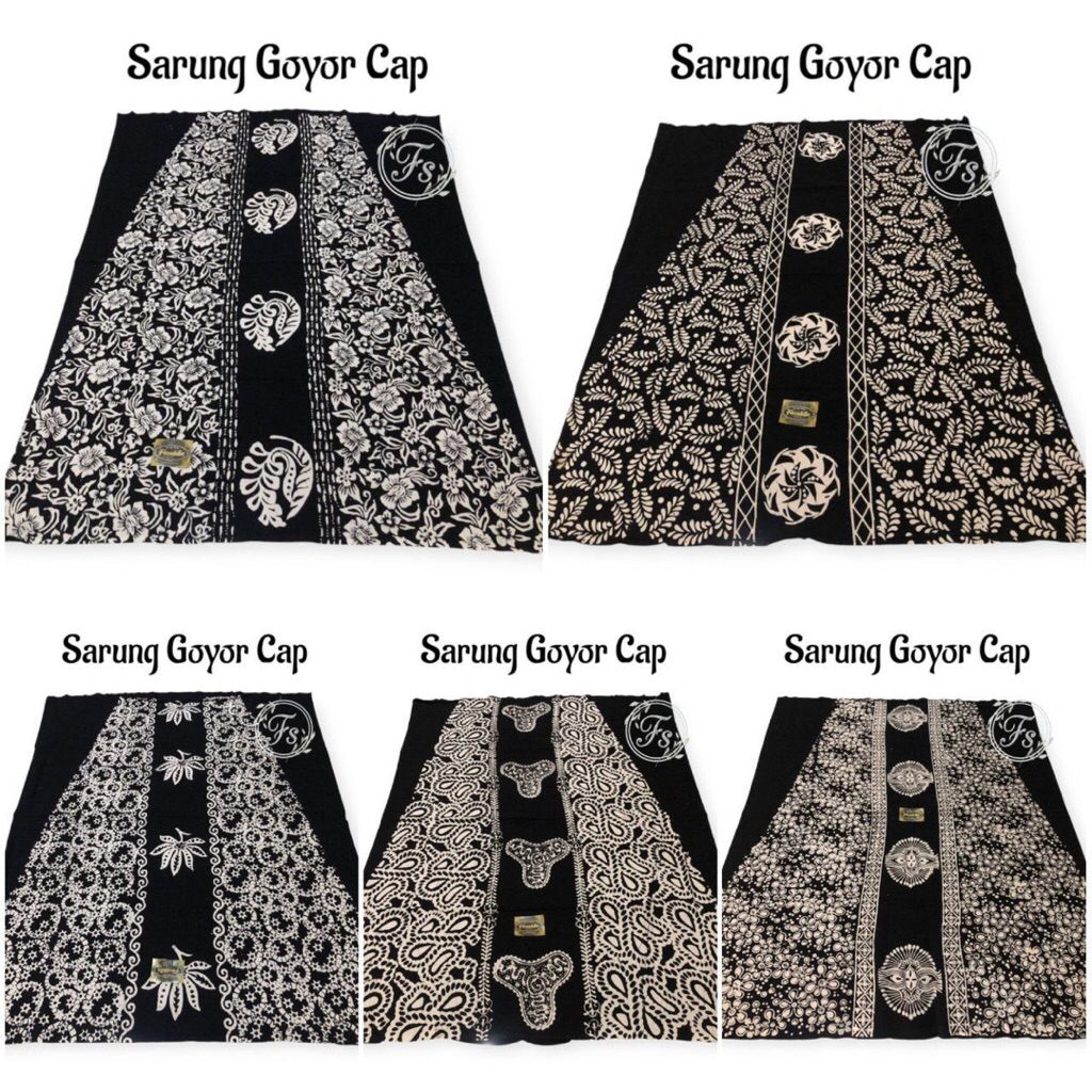 RANDOM SARUNG GOYOR WARNA HITAM PUTIH/SARUNG BATIK PEKALONGAN
