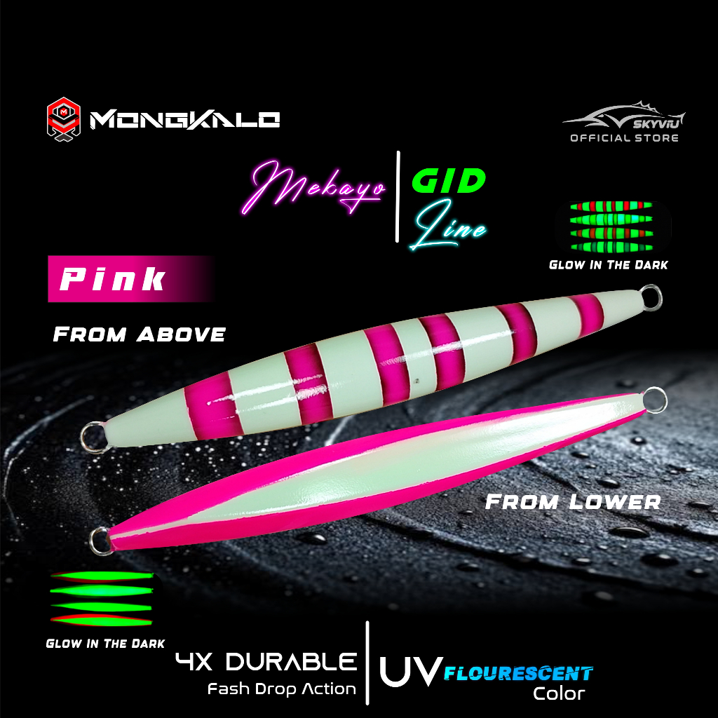 Mekayo Full-GID Garis Fluorescent 100 Pink