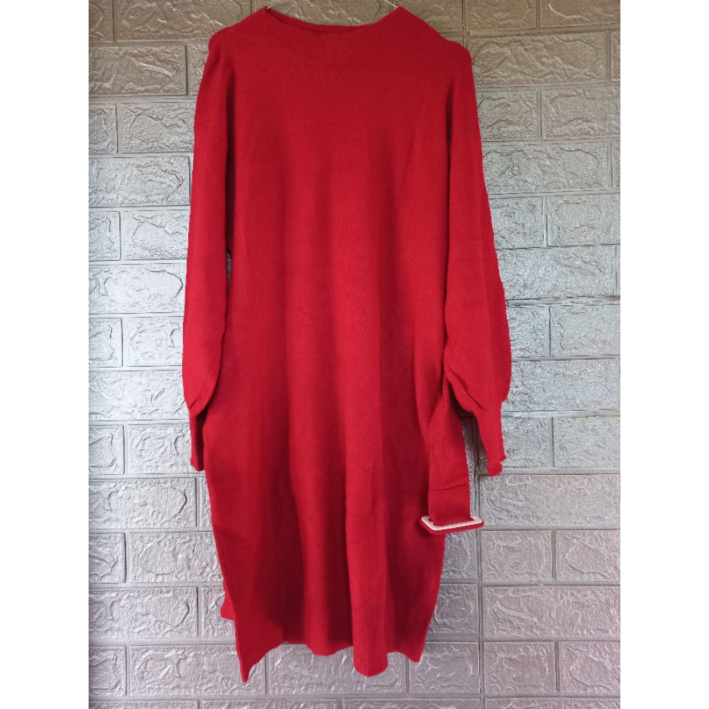 waffle tunik rajut knit dress uniqlo