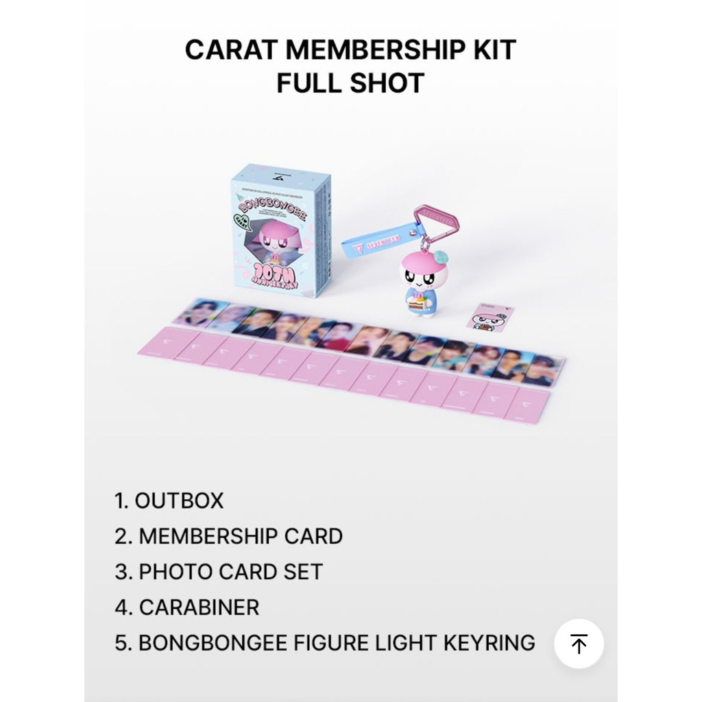 MEMBERSHIP MEMBERKIT SEVENTEEN CARAT ONLY