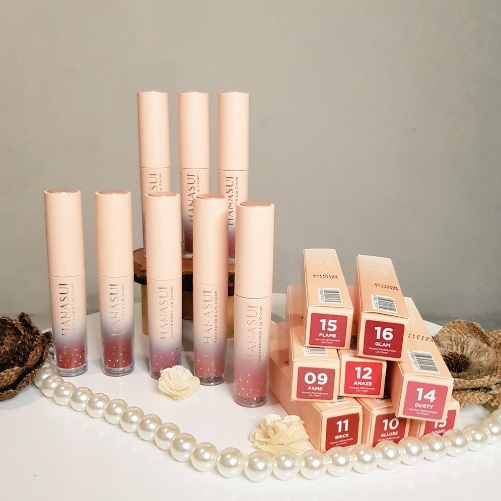 Hanasui Mattedorable Lip Cream Matte - Lipstik Cair Tahan Lama & Warna Lengkap