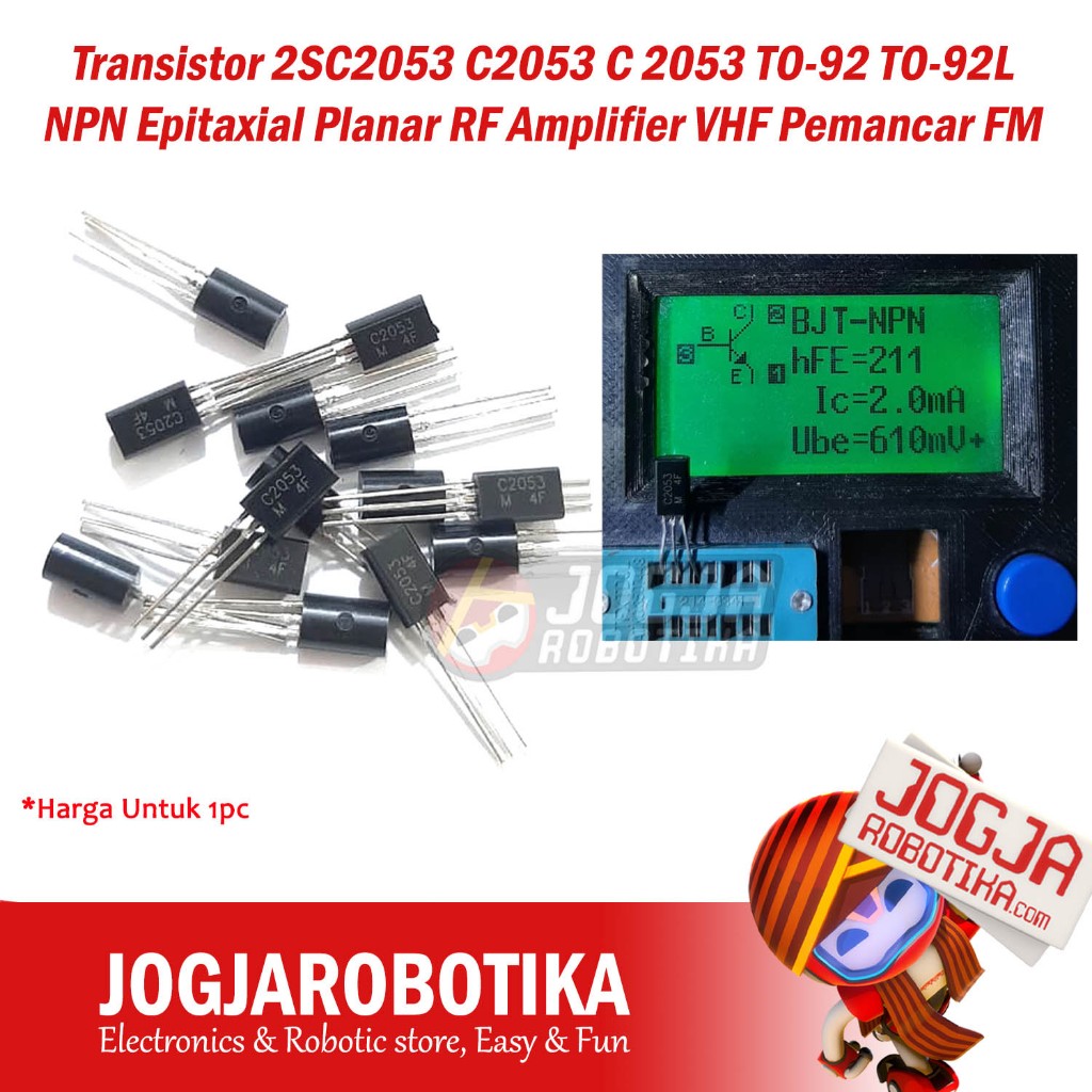Transistor 2SC2053 C2053 C 2053 TO-92 TO-92L NPN Epitaxial Planar RF Amplifier VHF Pemancar FM