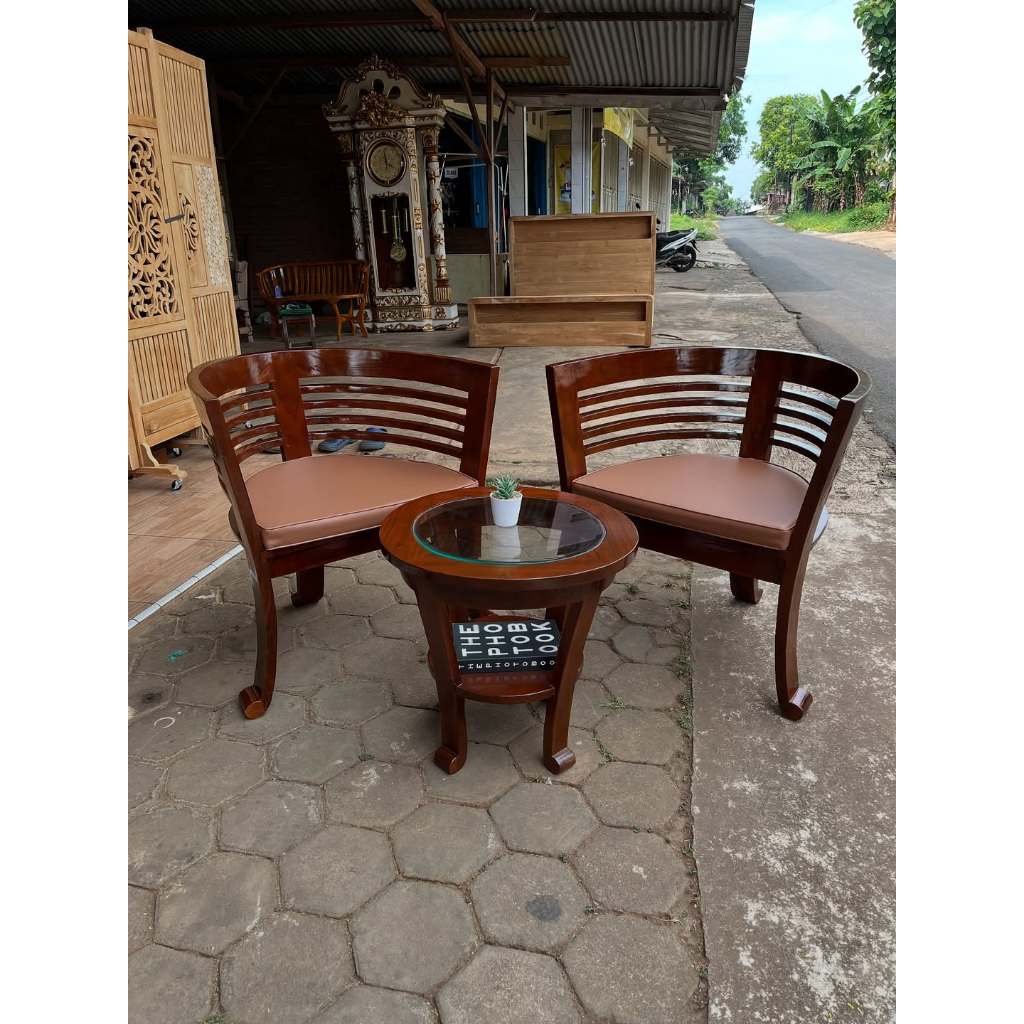 Set Kursi Teras Cantik Plong Plus Busa Duduk