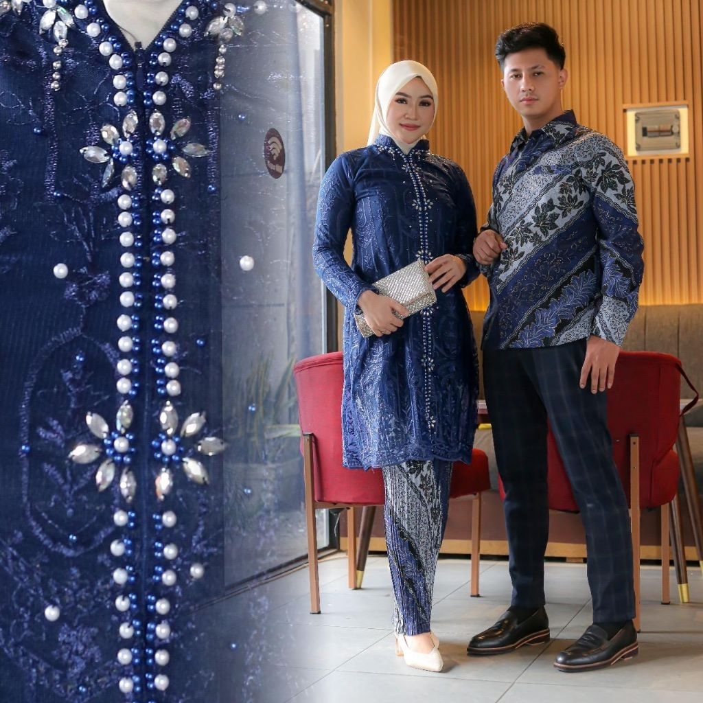 Kebaya Couple Kimono Busui - Kebaya Couple bonus hijab - Kebaya modern - Kebaya