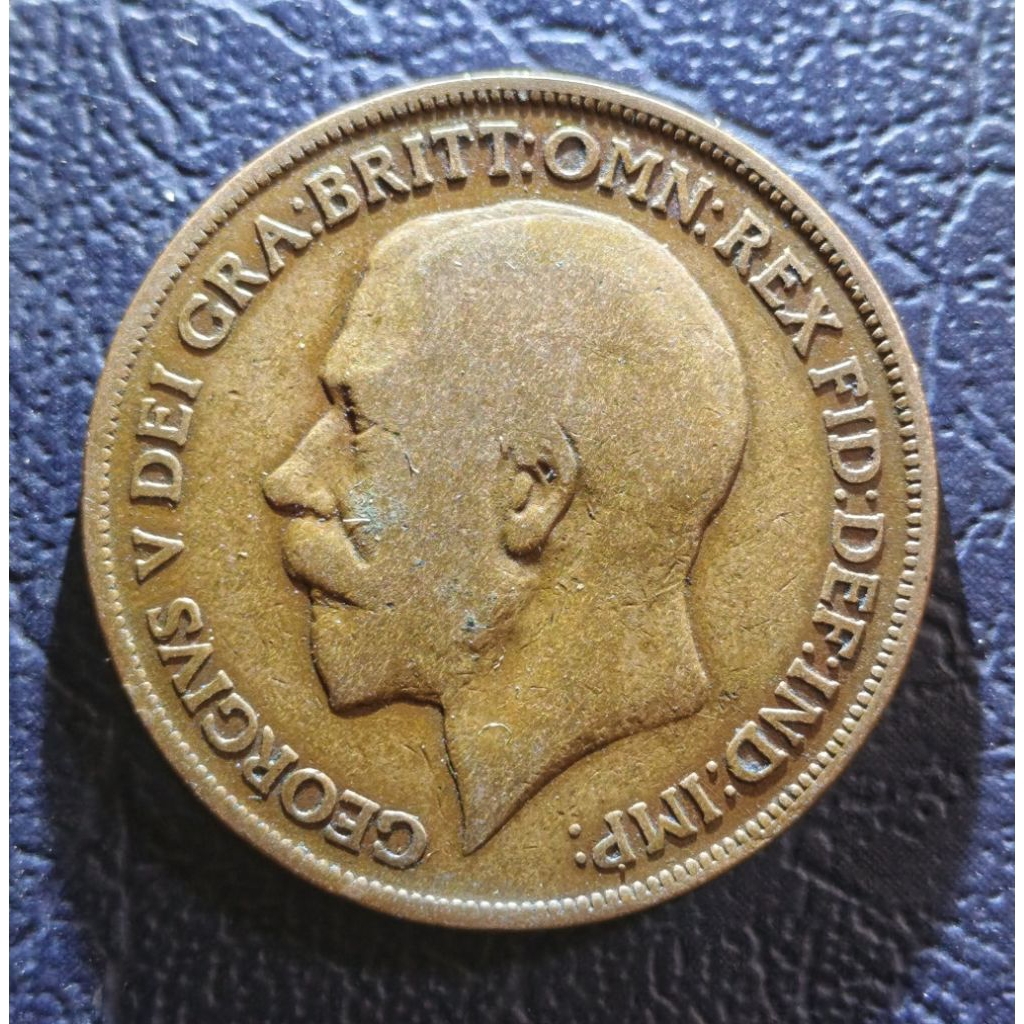 Koleksi koin United kingdom 1 penny George V Tahun 1915