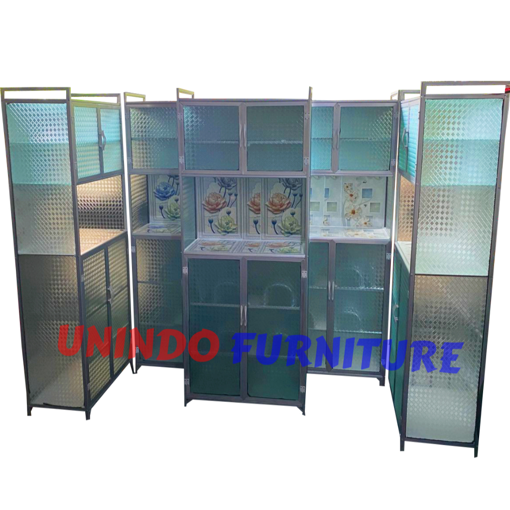 RAK PIRING LEMARI DAPUR ALUMINIUM MINI 2 PINTU