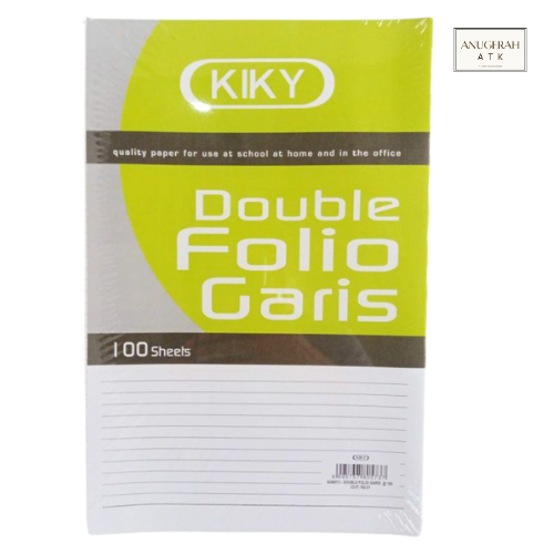 

Kertas Double Folio Bergaris Kiky 100 Lembar