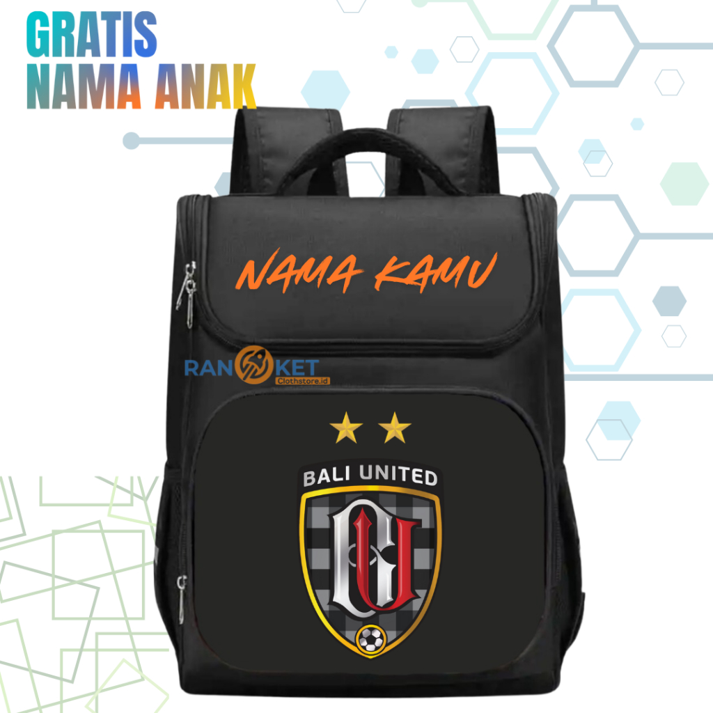 Tas Ransel Sekolah Anak TK/SD Bali United I Tas Sekolah Anak SD/TK Bali United Terbaru [ Free Cetak 