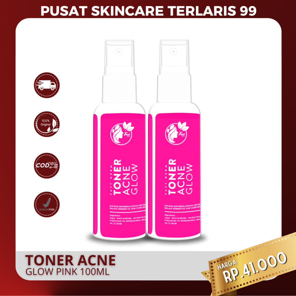 Fast Derm Toner Acne Glow 100ml - FastDerm Skincare