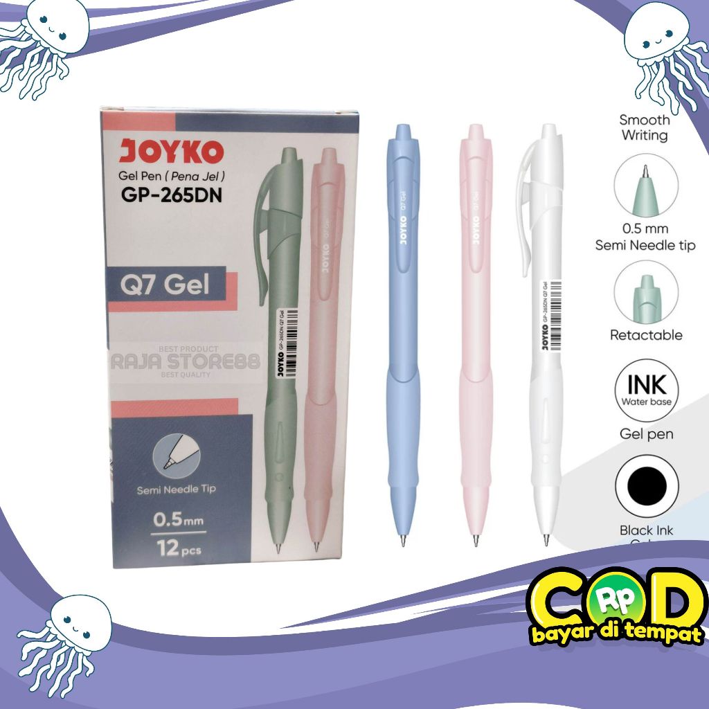 

JOYKO Gel Pen Pulpen Pena GP-265DN Q7 Gel 0.5 mm (12 PCS)