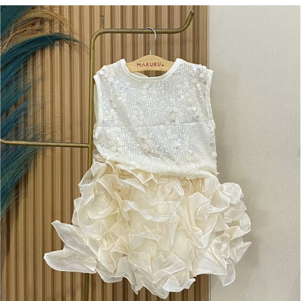 set rok import bahan organza premium