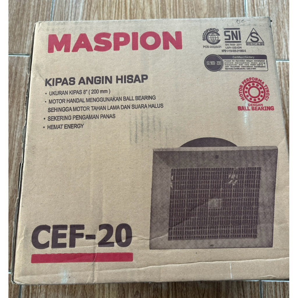 EXHAUST FAN KIPAS ANGIN HEXOS PLAFON 8 inch MASPION CEF-20