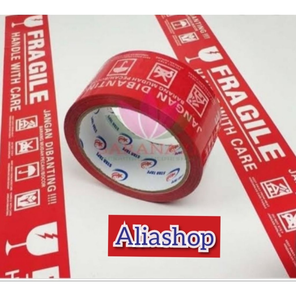 

LAKBAN FRAGILE 2"SEVEN STAR (48X50YARD) MERAH/PUTIH