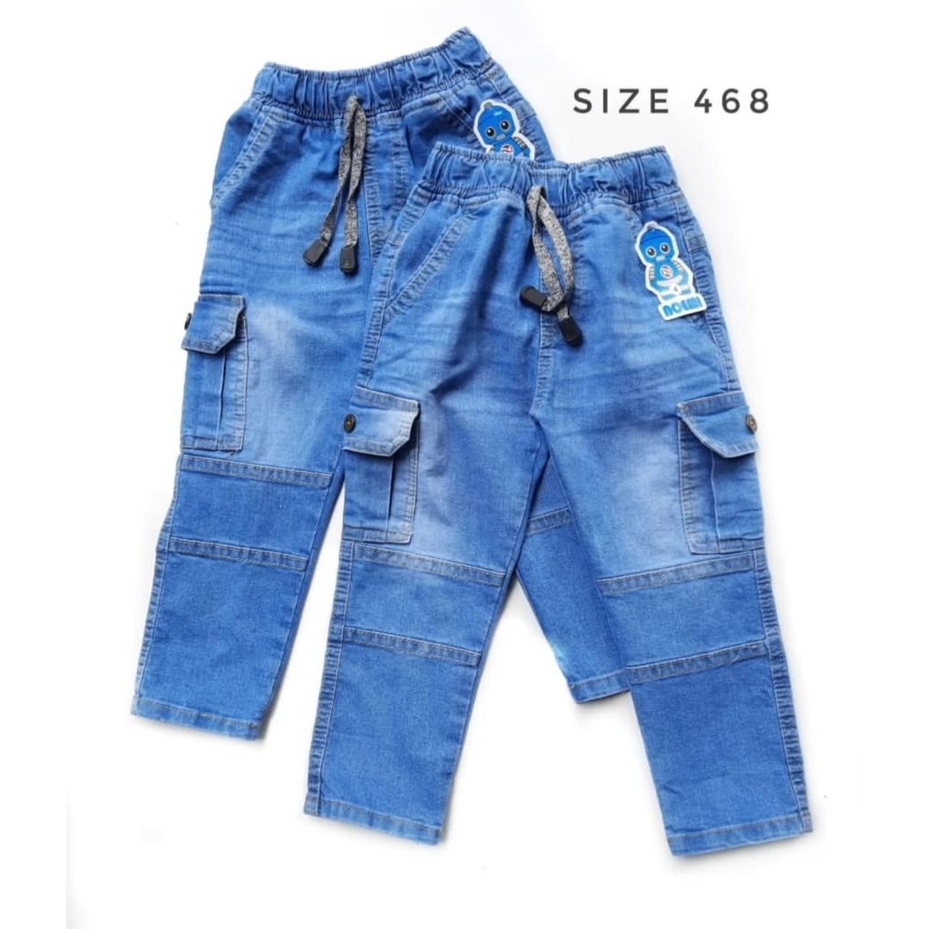 Celana Anak Jeans Panjang cargo noemi 3-5 tahun