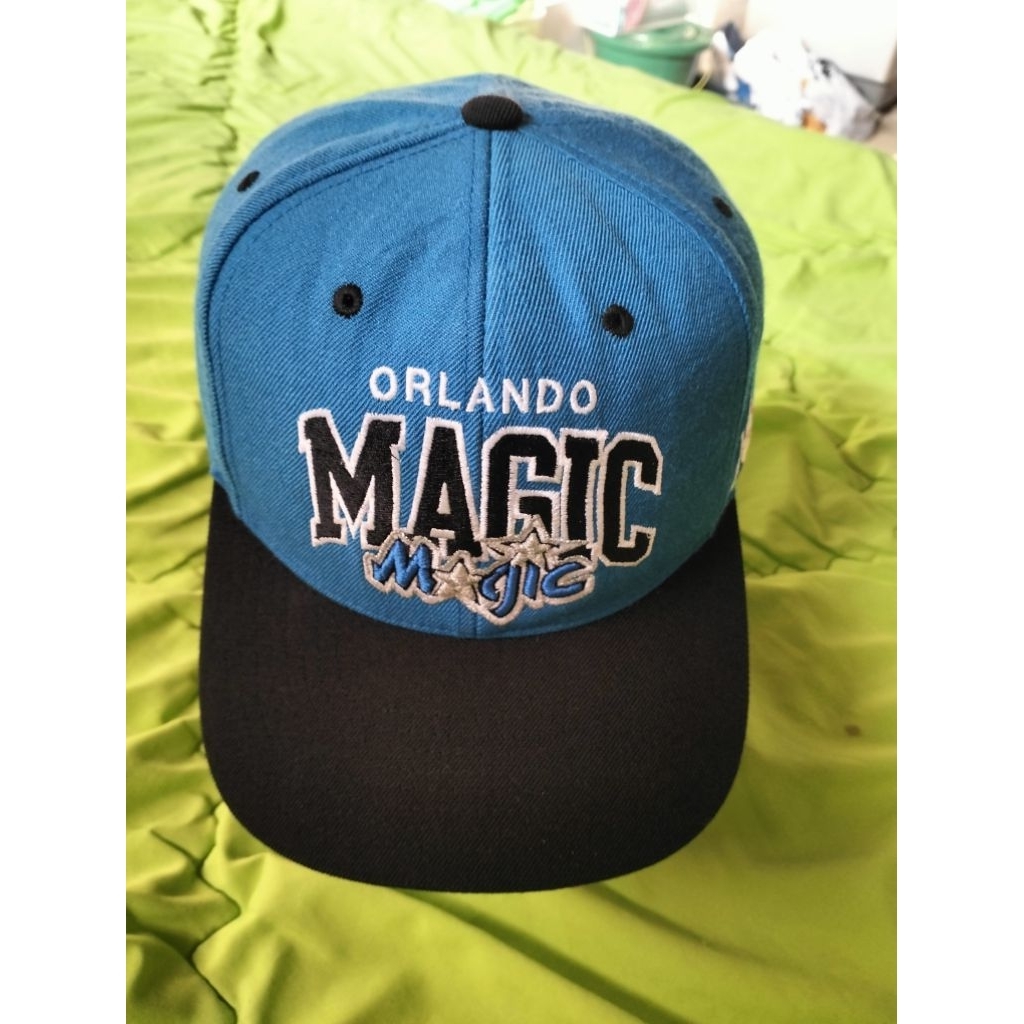 Topi Mitchell & Ness NBA Orlando Magic Snapback Biru Hitam Original