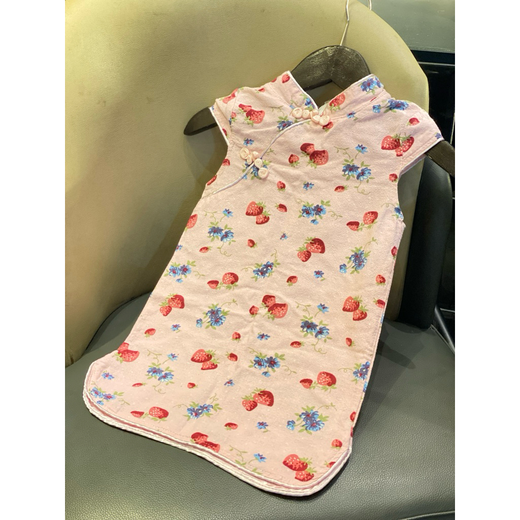 PRELOVED PL baju chongsam cheongsam congsam dres dress gaun baby bayi anak size 9 1T 2T 3T